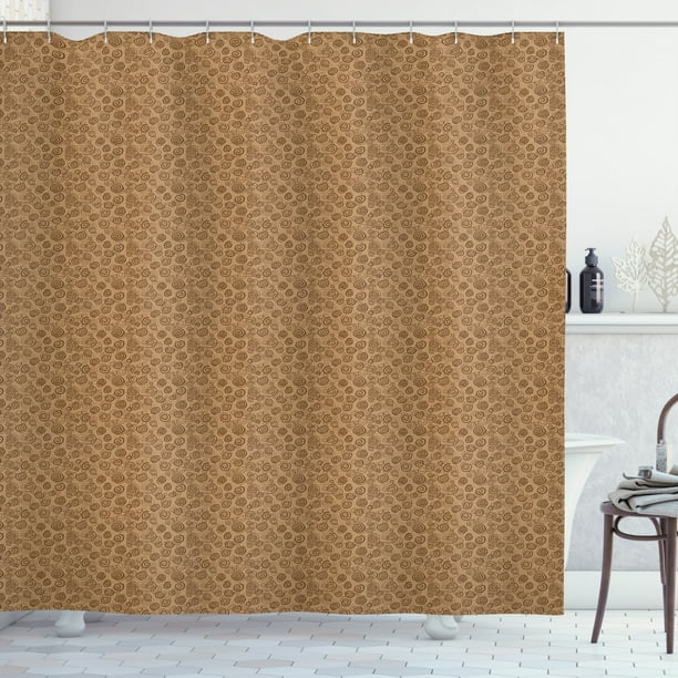 Washy Watercolor Stripe Chocolate Shower Curtain by Brown Abstract Modern Contemporary Polyester Washy Watercolor Stripe Chocolate Shower Curtain by Brown Abstract Modern Contemporary Polyester